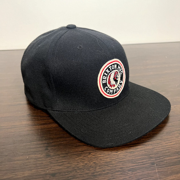 Brixton Hat Mfg Company Indian Chief Logo Trucker Hat Cap Black Snapback One Sz - Picture 4 of 9